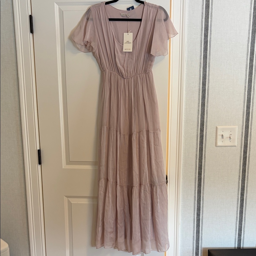 Lara Guidotti Elegant Mauve Maxi Dress NWT M medium